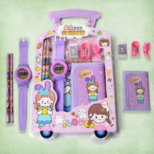 Kids Stationery Set – 7-in-1 School Kit for Girls & Boys | DeoDap