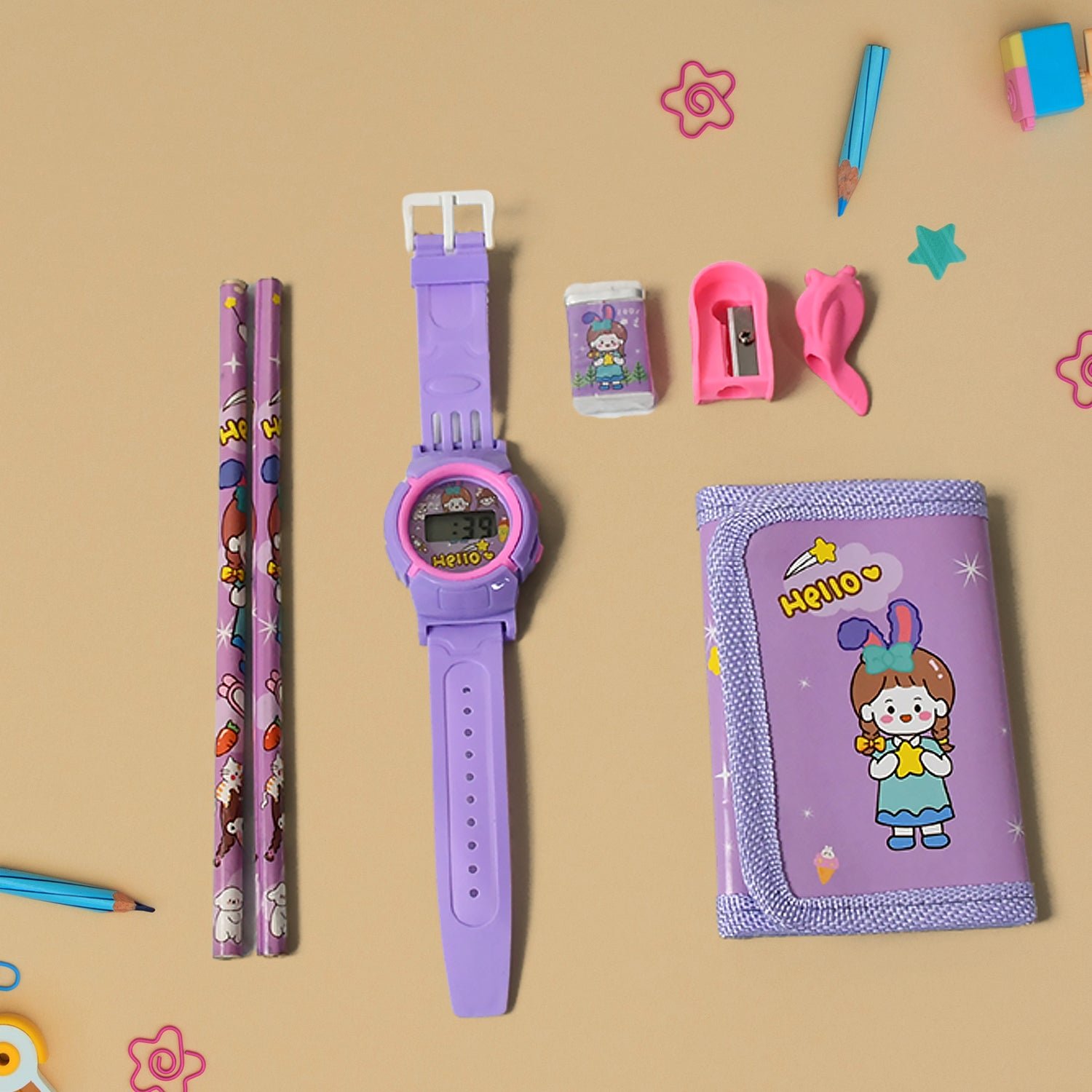 Kids Stationery Set – 7-in-1 School Kit for Girls & Boys | DeoDap - Image 3