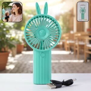 Cute Bunny Ear USB Rechargeable Mini Handheld Fan