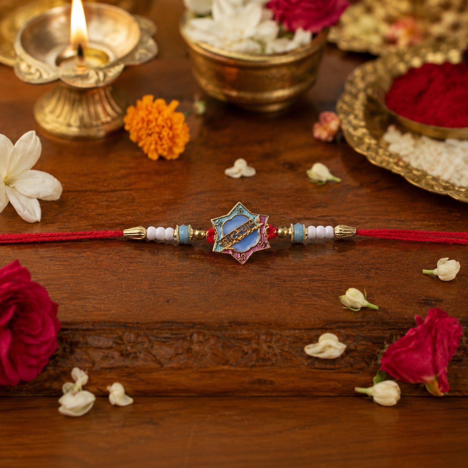 Khatu Shyam Colorful Beads Rakhi for Rakshabandhan Celebration for Bhai - Image 6
