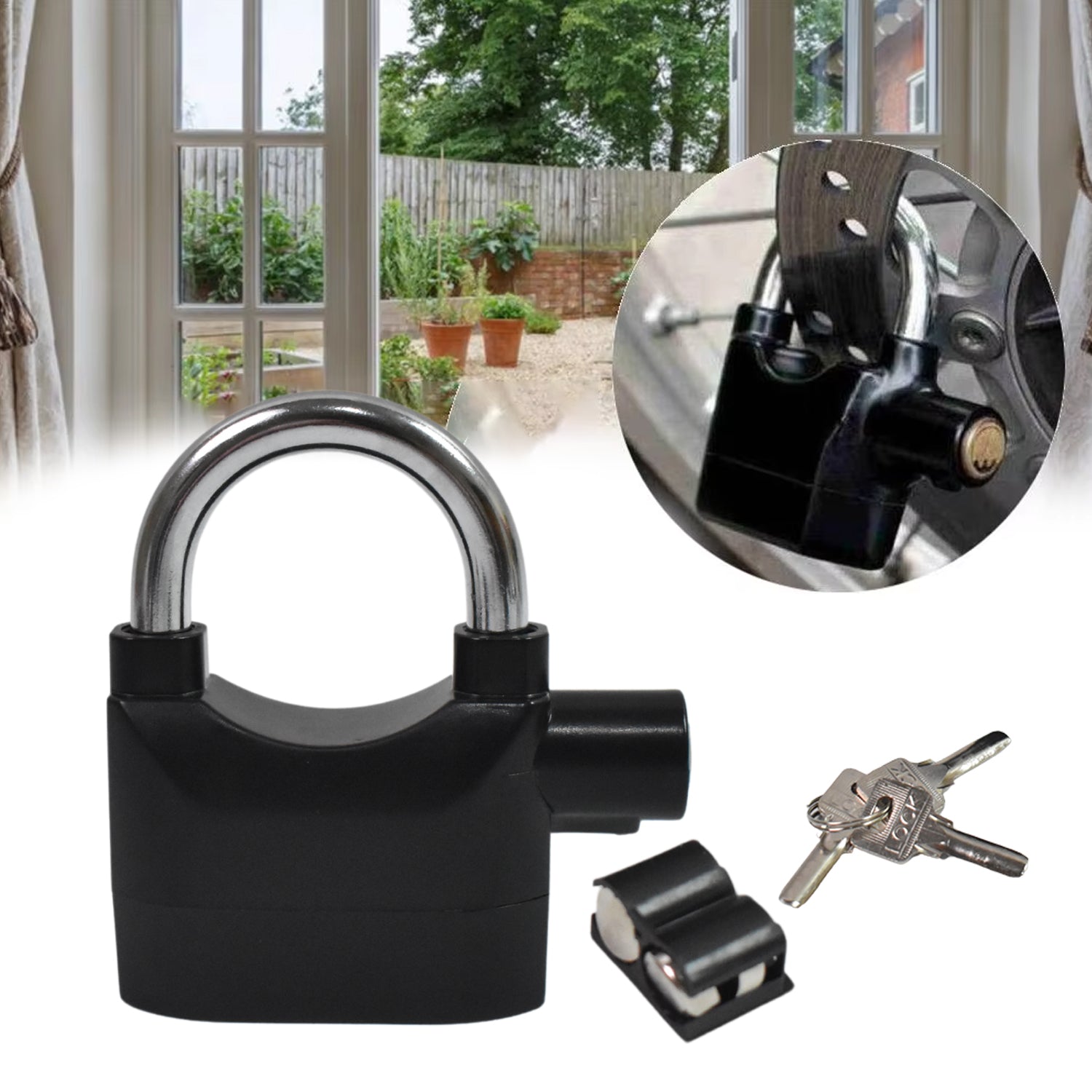 Siren Alarm Lock – Waterproof Anti-Theft Padlock | VelvaBloom - Image 2