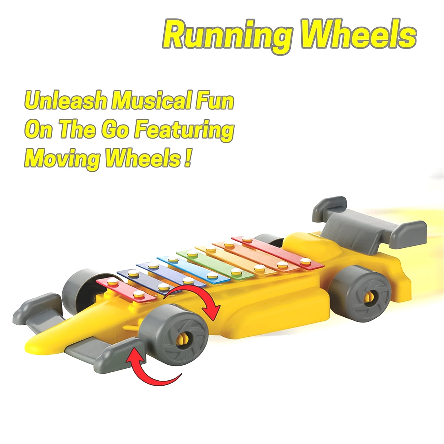 Kids Musical Car Xylophone – 8-Key Plastic Instrument | Aditi - Image 4