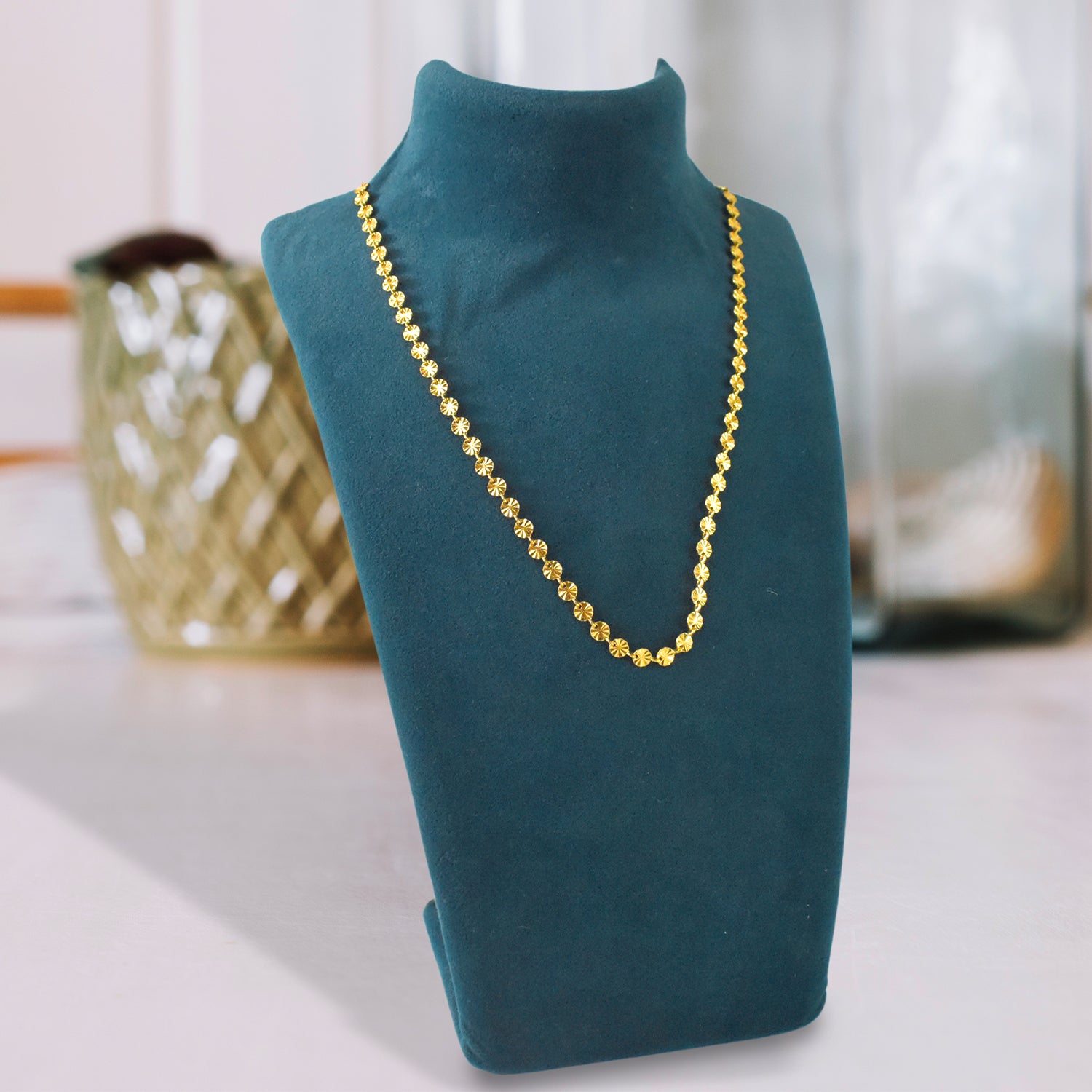 Gold Plated Matar Mala Chain – Long Stylish Jewellery for All - Image 2