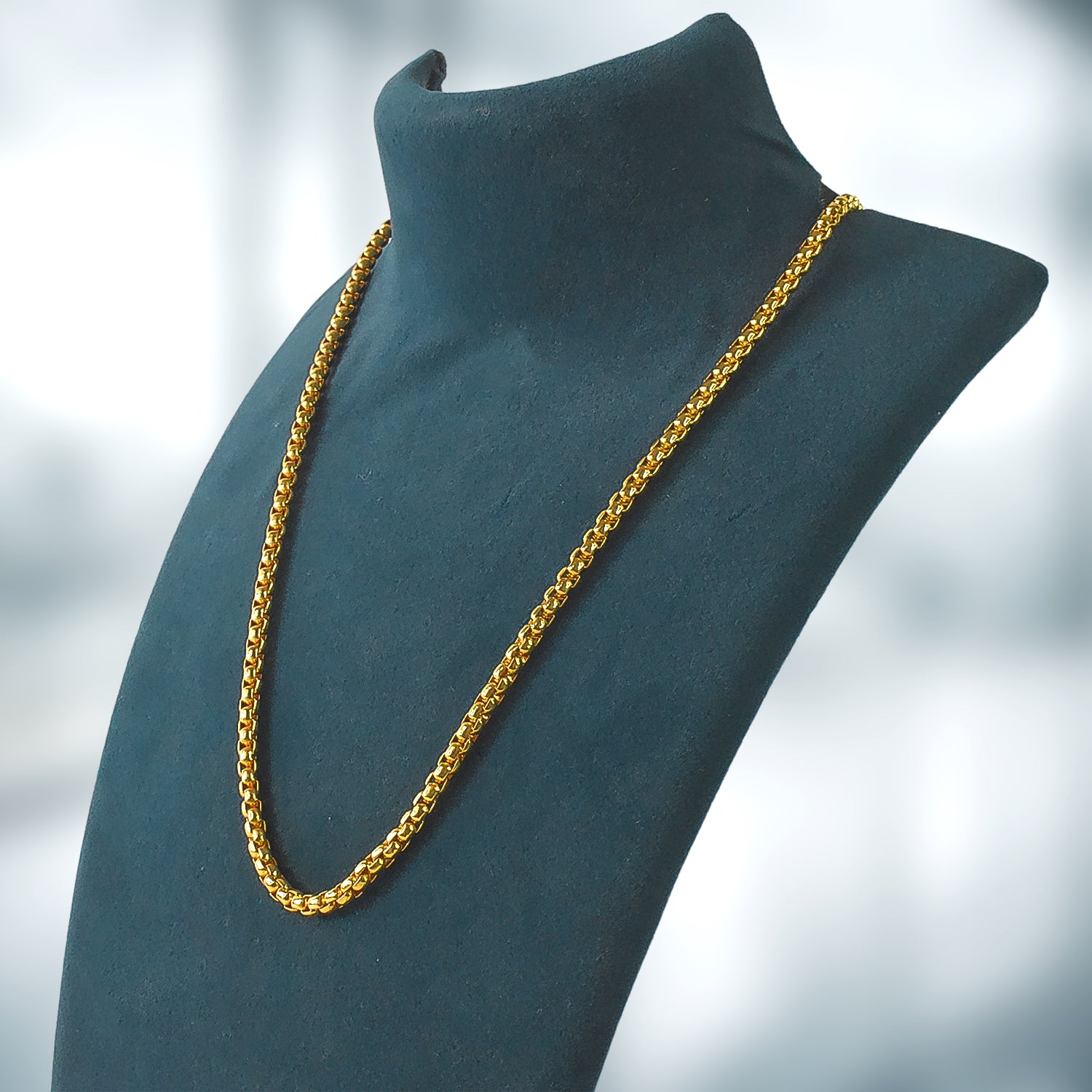 Gold Plated Stainless Steel Chain – Durable & Stylish Men's Necklace - Image 2