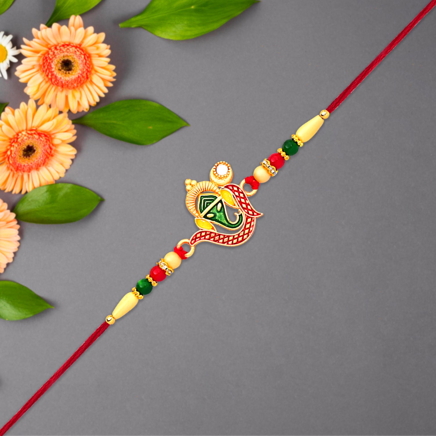 Ganpati Designer Rakhi for Brother on Rakshabandhan - Image 5