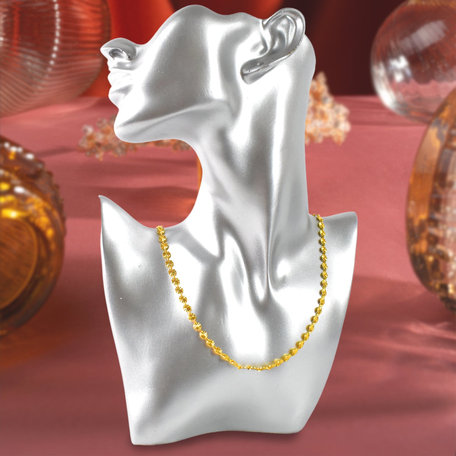Gold Plated Matar Mala Chain – Long Stylish Jewellery for All - Image 3