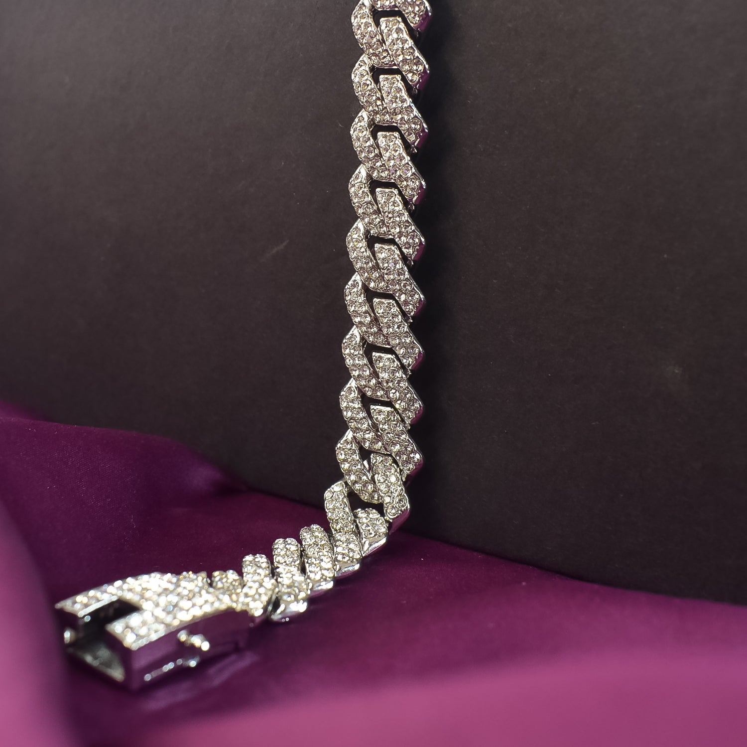 Cuban Link Bracelet – Iced Out Full Cubic Zirconia Bling Chain - Image 3