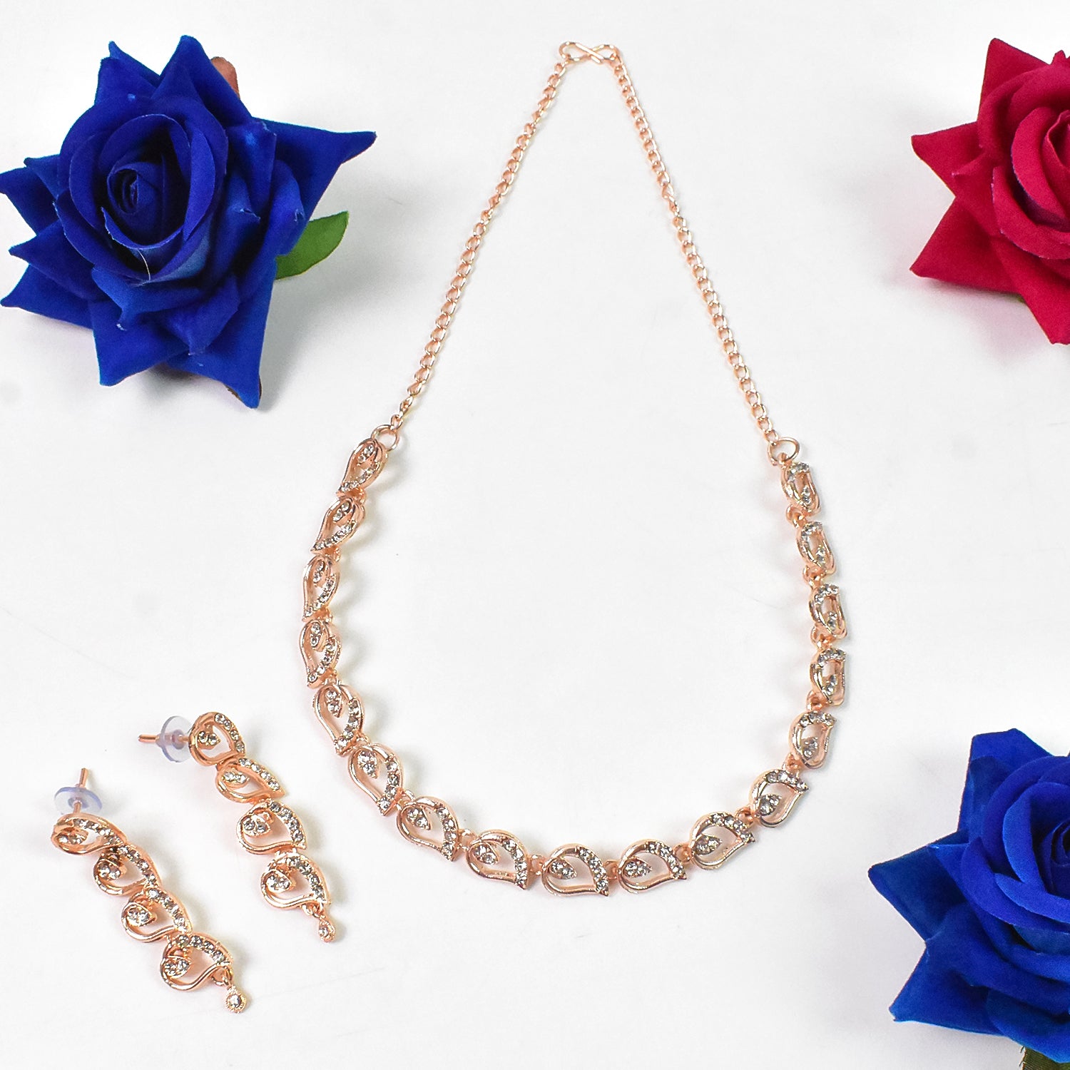 Sparkling Crystal Necklace Set – Elegant Jewellery for Women | BW - Image 4