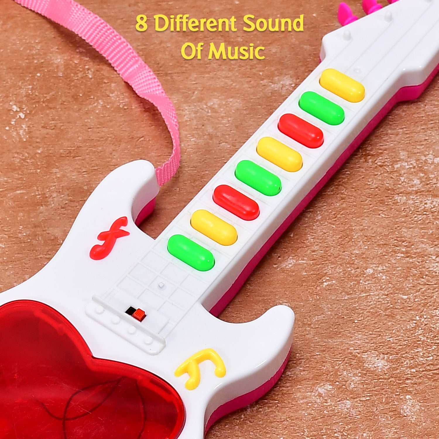 Kids Mini Guitar Toy – Battery Operated & Light-Up | Colorful Creations - Image 4