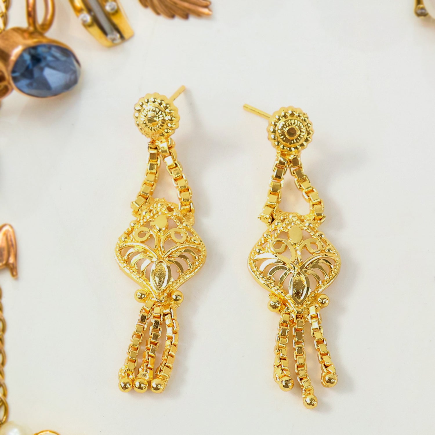 Brass Gold Rani Haar Necklace Set – Elegant Traditional Jewellery - Image 3