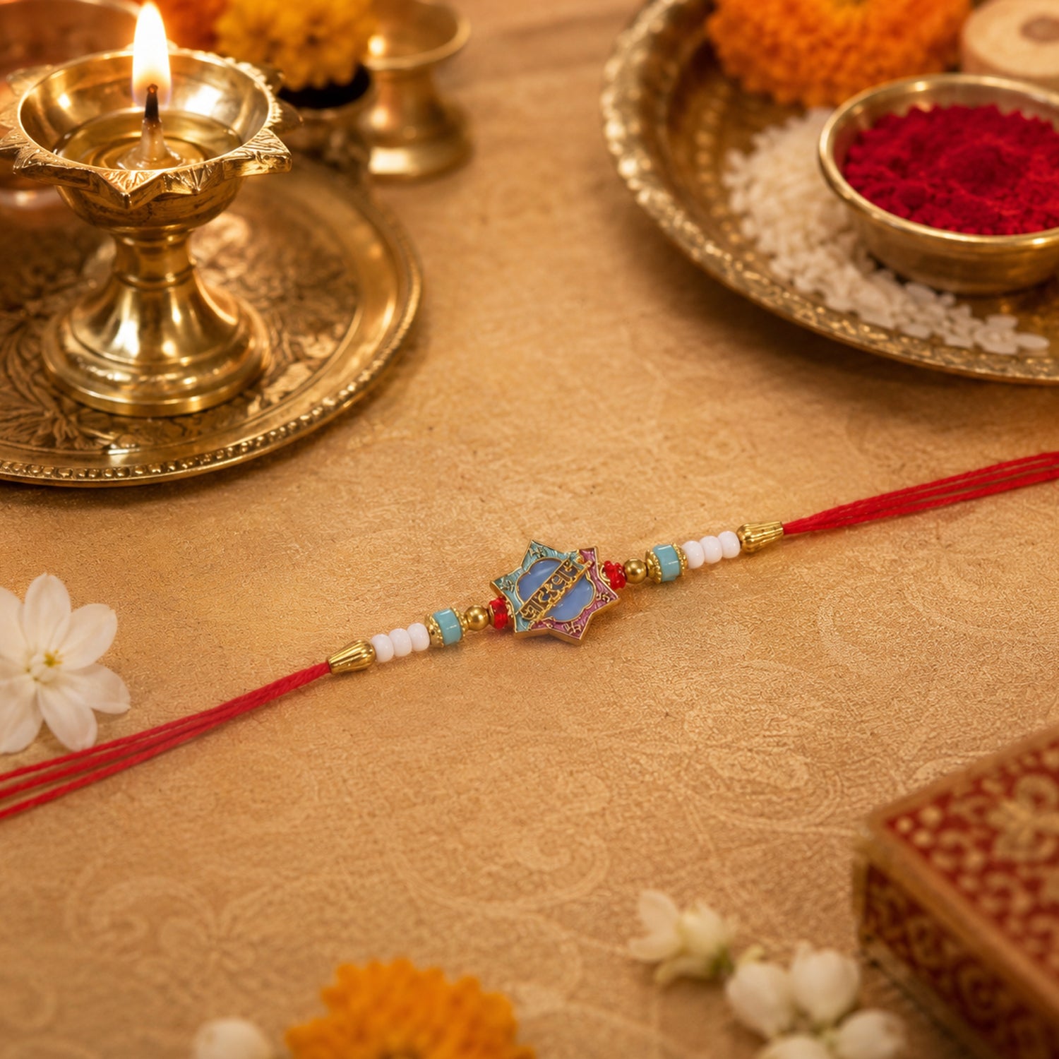 Khatu Shyam Colorful Beads Rakhi for Rakshabandhan Celebration for Bhai - Image 3