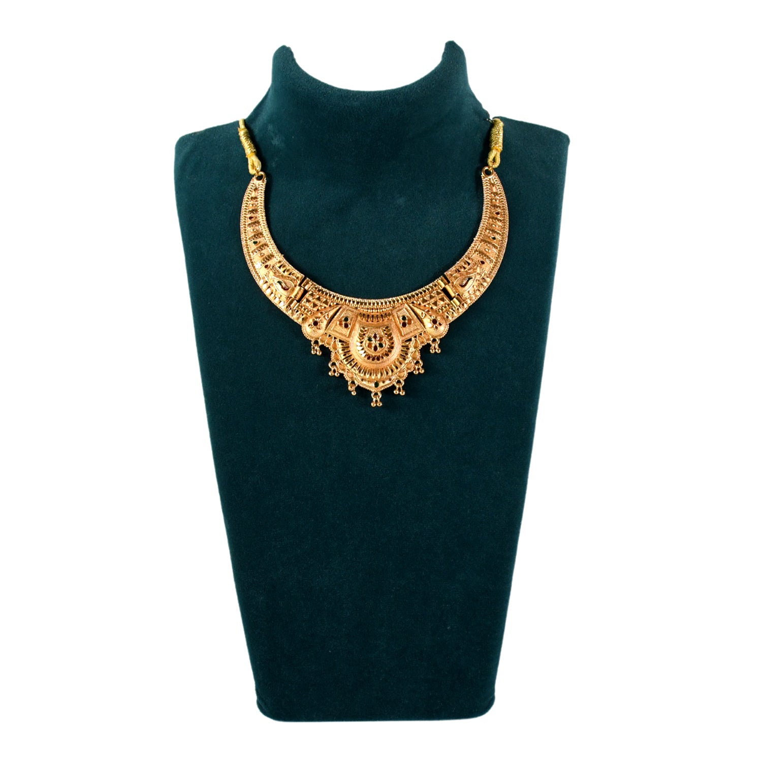 Gold-Plated Necklace Set – Ethnic Indian Jewellery | BW - Image 4