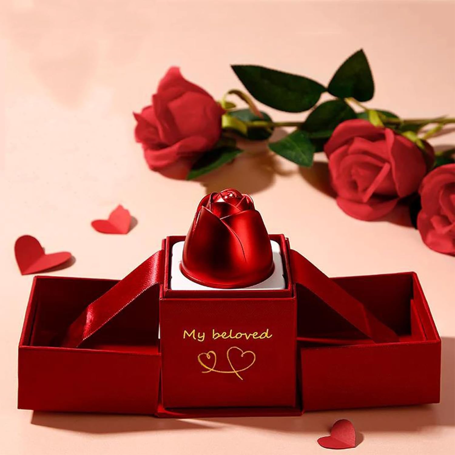 Rose Ring Box Jewellery – Romantic Gift with Magical Presentation - Image 3