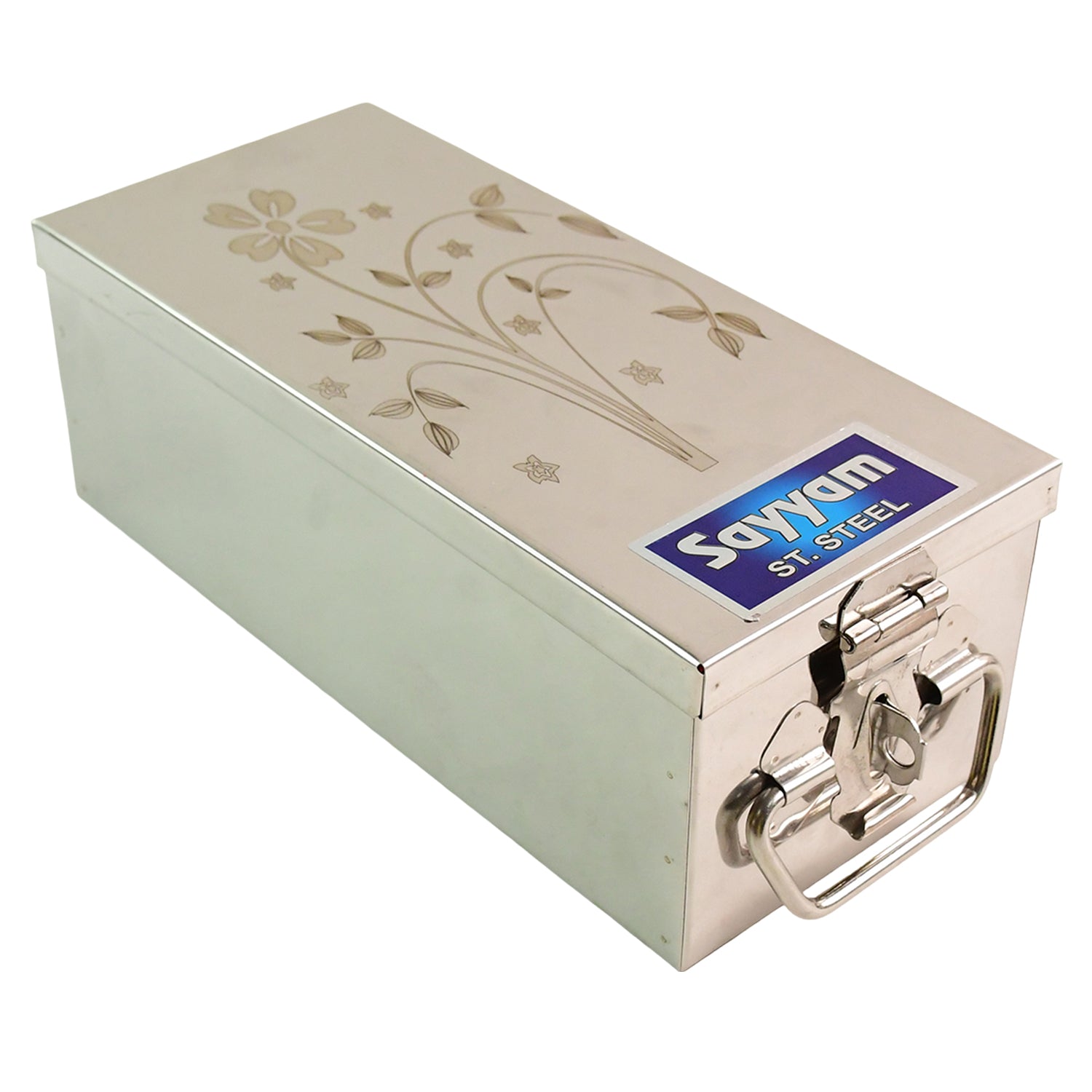 Jewellery Storage Box – Stainless Steel with Velvet & Lock - Image 4