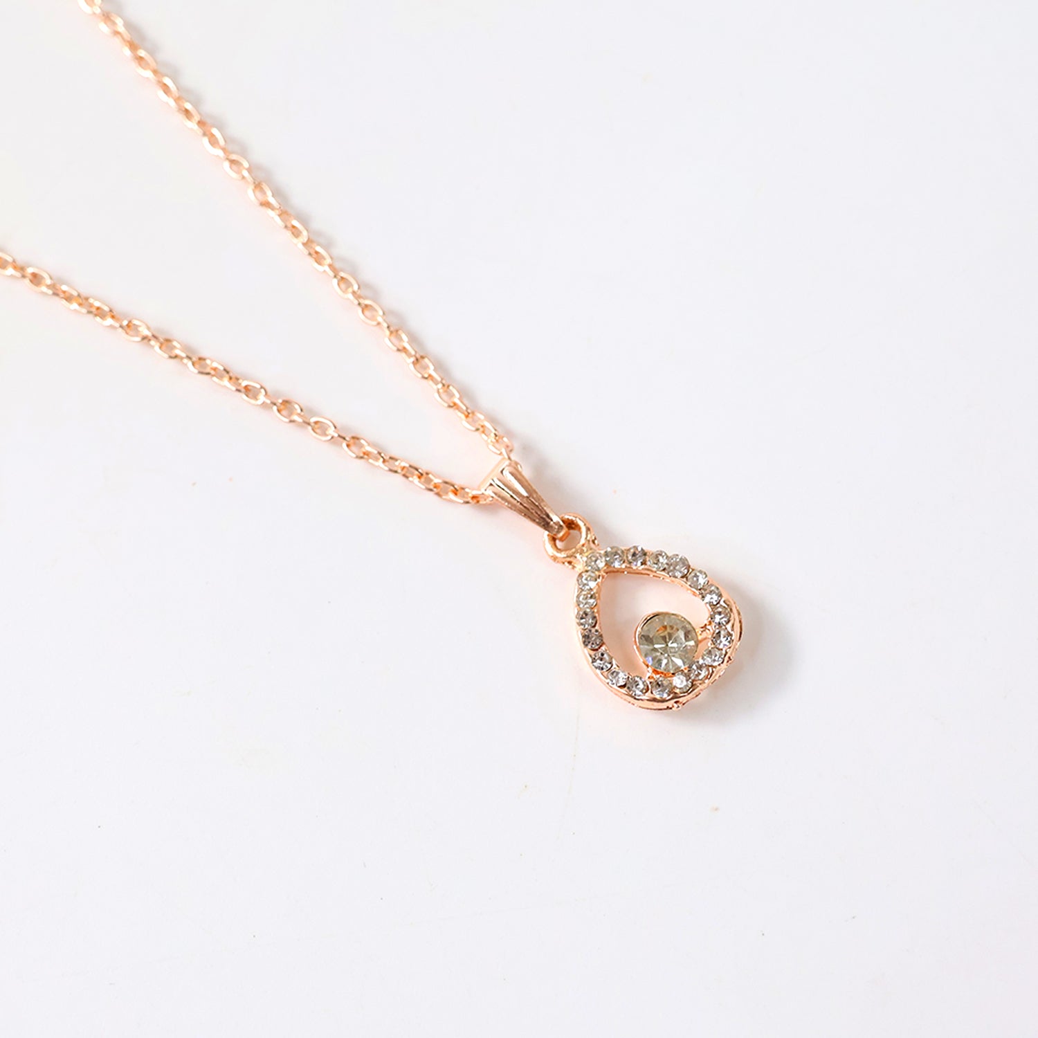 Teardrop Pendant Necklace – Vintage Crystal Rhinestone Jewelry - Image 2