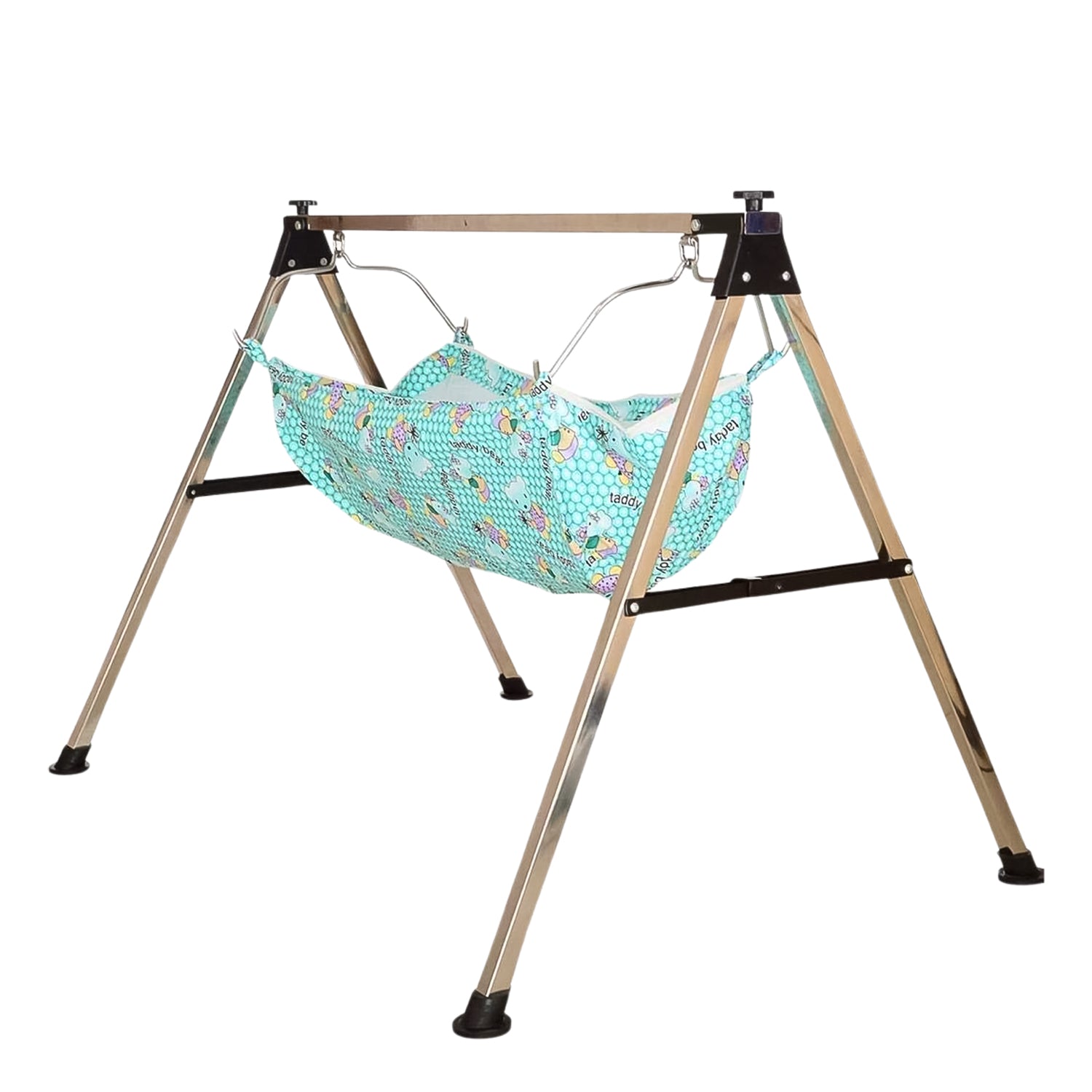 Baby Cradle Ghodiyu – Portable Stainless Steel Folding Swing Stand - Image 4
