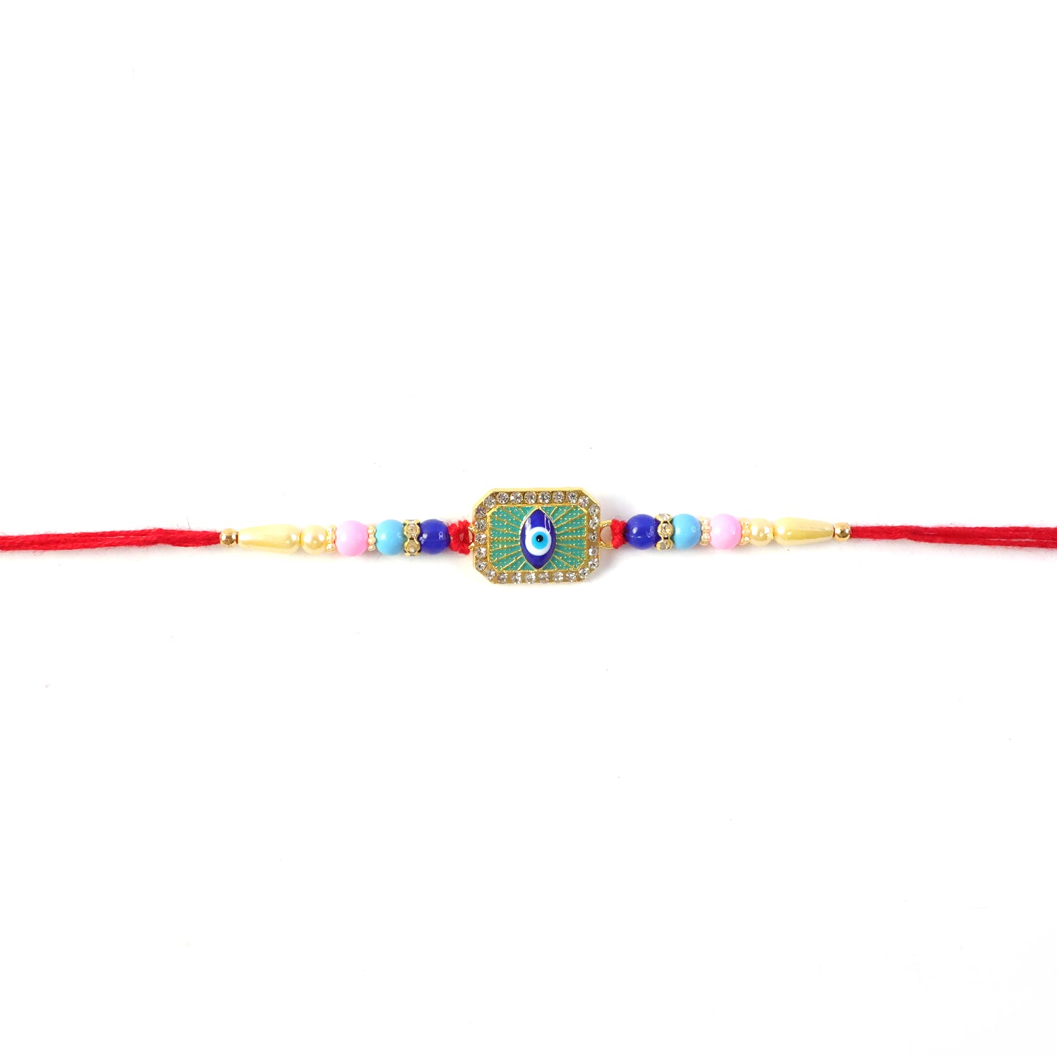 Colorful Evil Eye Beads Rakhi for Rakshabandhan – Bhai Special - Image 6