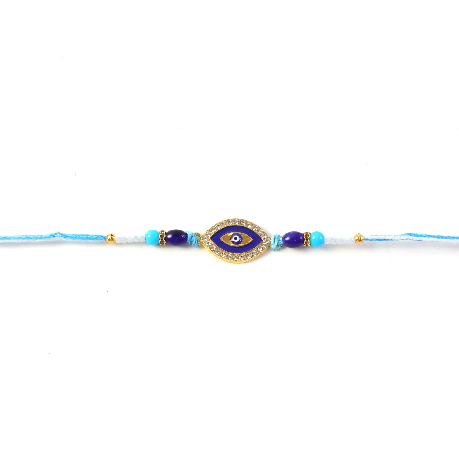 Evil Eye Crystal Beads Rakhi for Rakshabandhan Celebration for Bhai - Image 6
