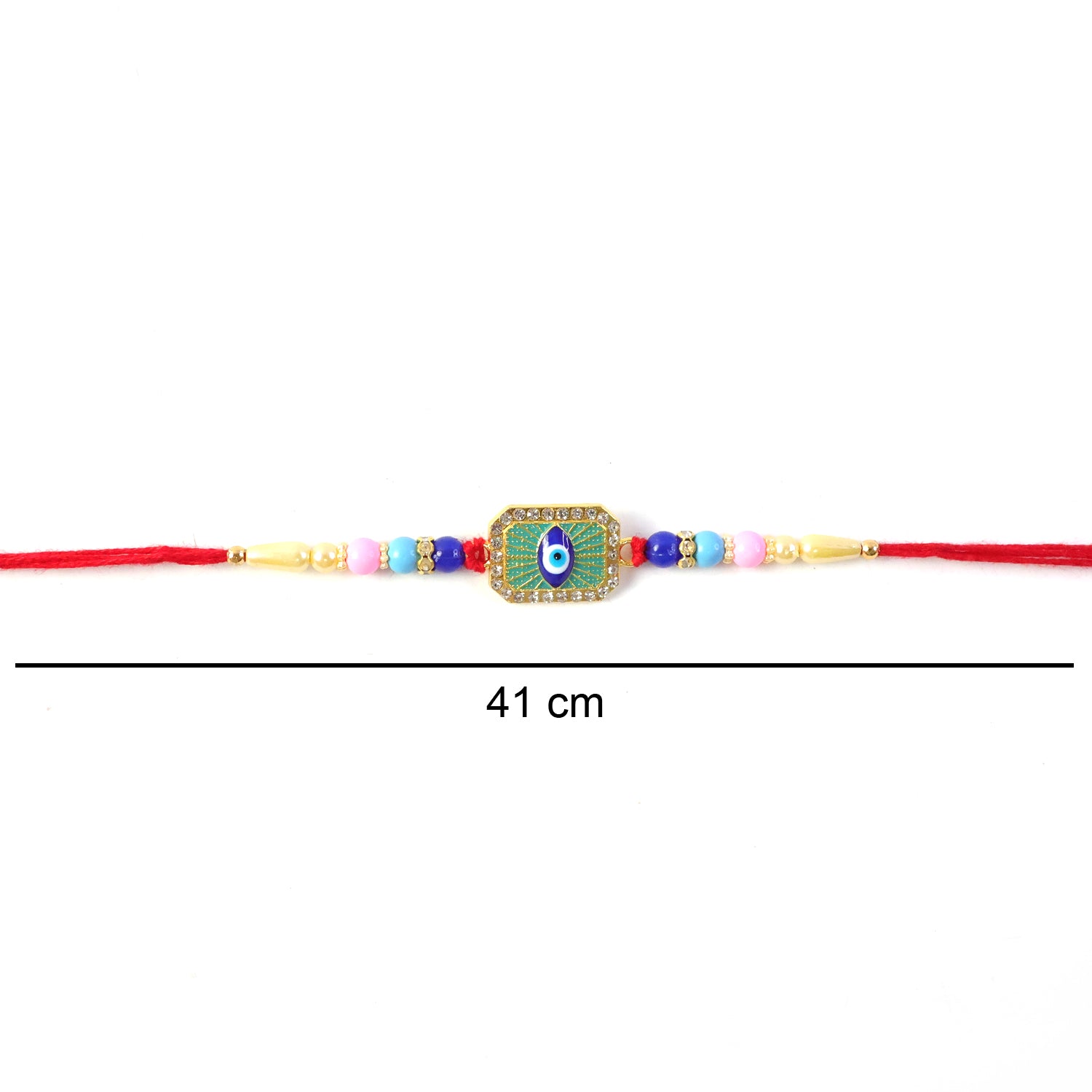 Colorful Evil Eye Beads Rakhi for Rakshabandhan – Bhai Special - Image 7