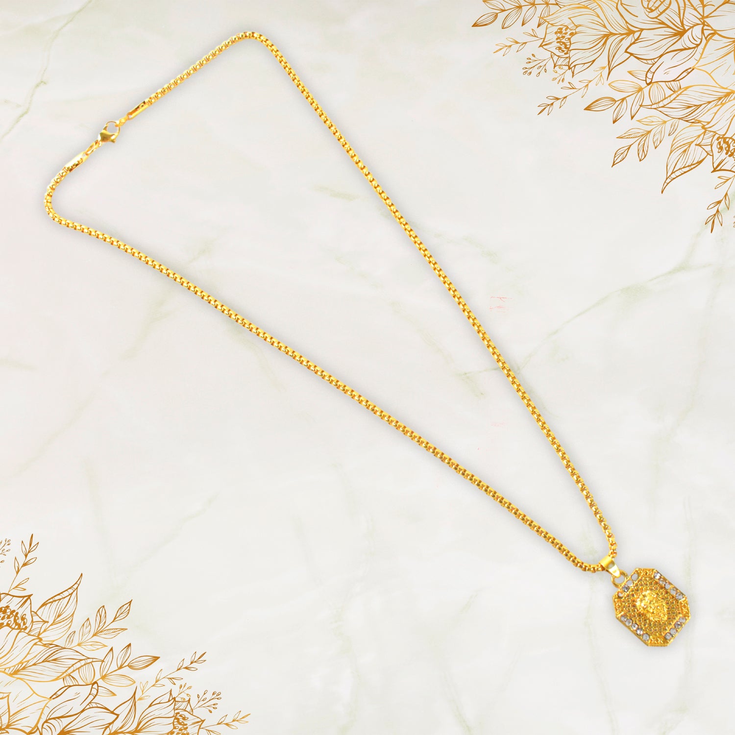 Lion Golden Chain for Men – Stylish High Polish Necklace - Image 3