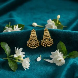 Gold-Plated Jhumka Earrings