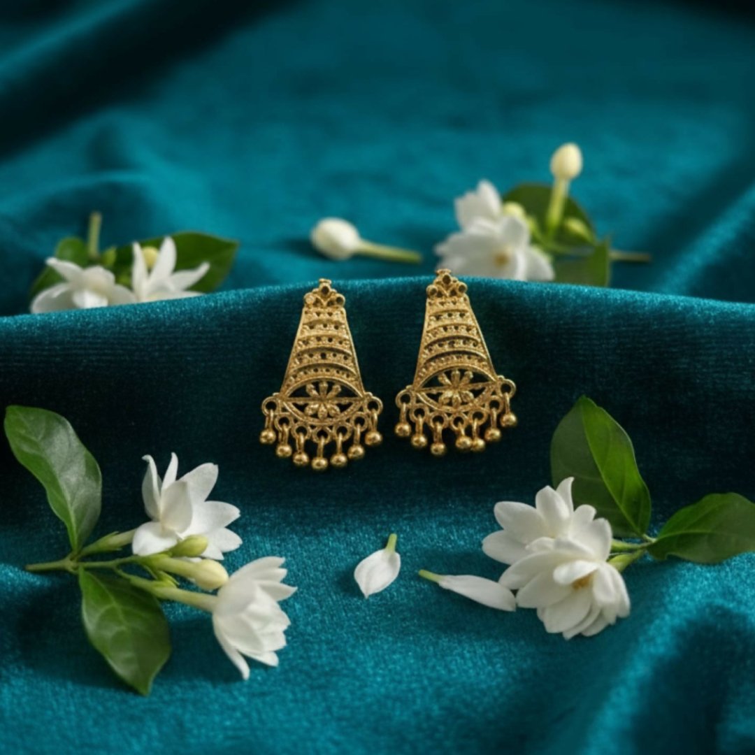Gold-Plated Jhumka Earrings