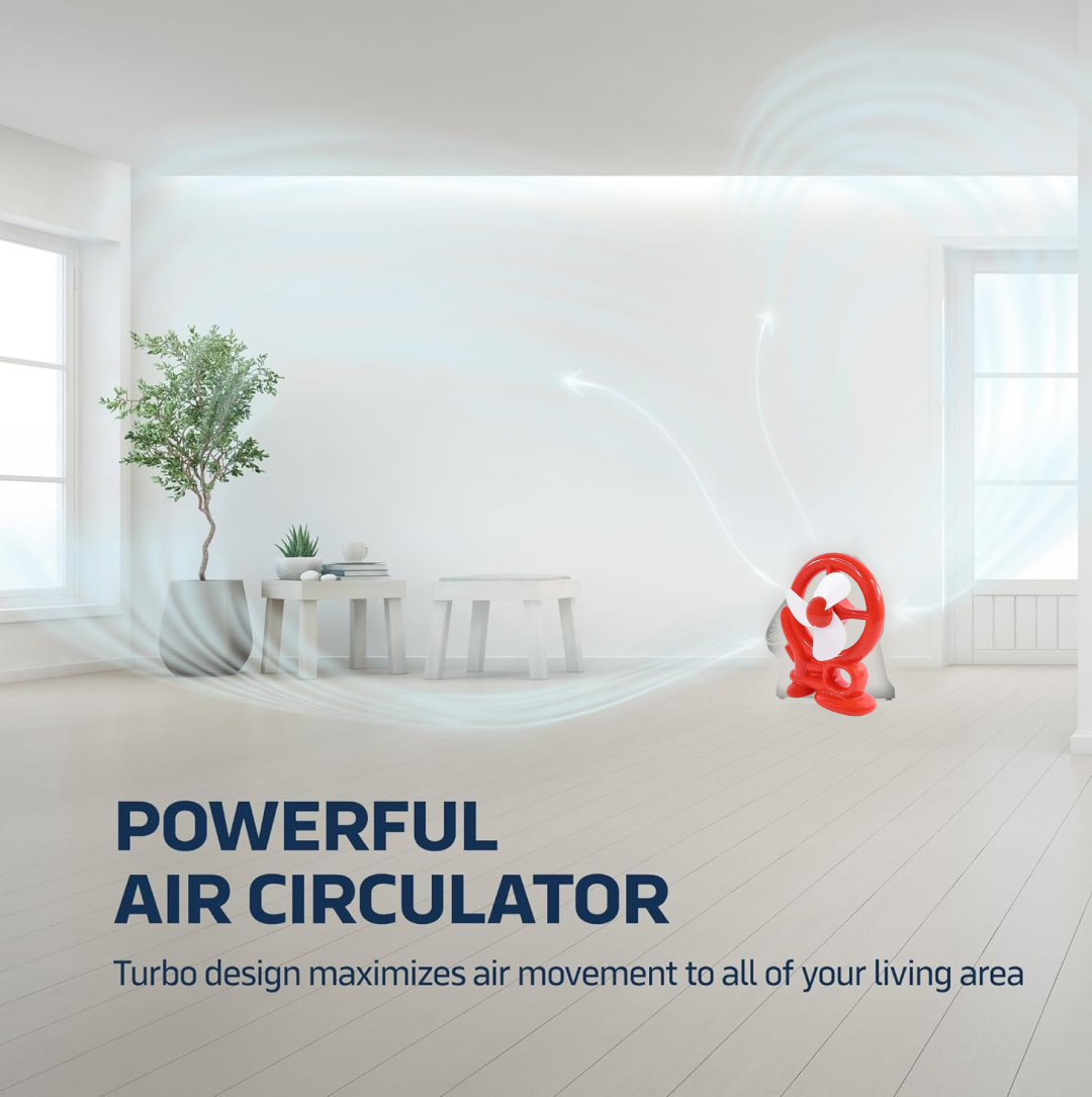 Mini Cooling USB Fan – Portable Desk Fan for Home & Office | Velvet Wheels - Image 3