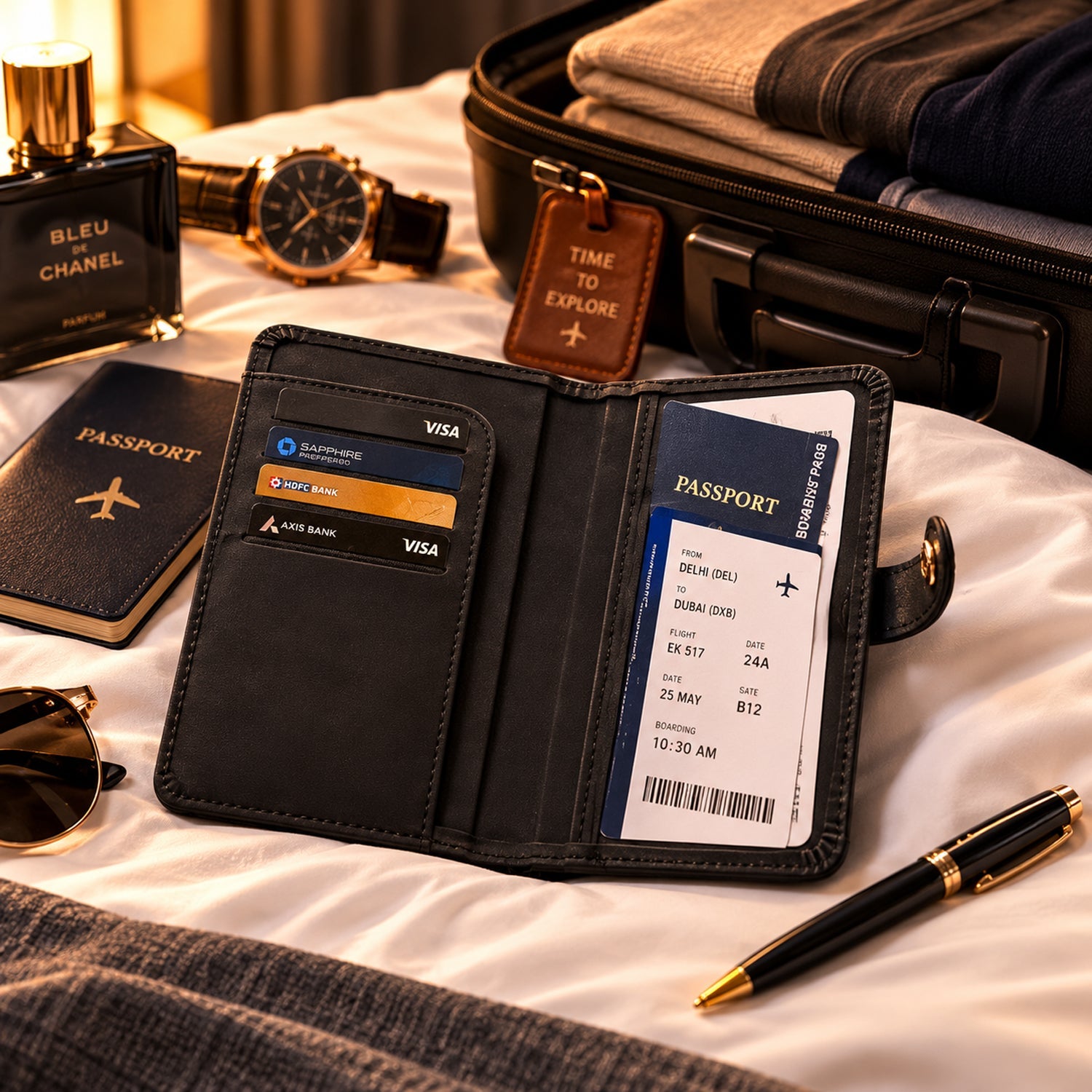 Mix Travel Passport Holder Wallet & Document Organizer - Image 2