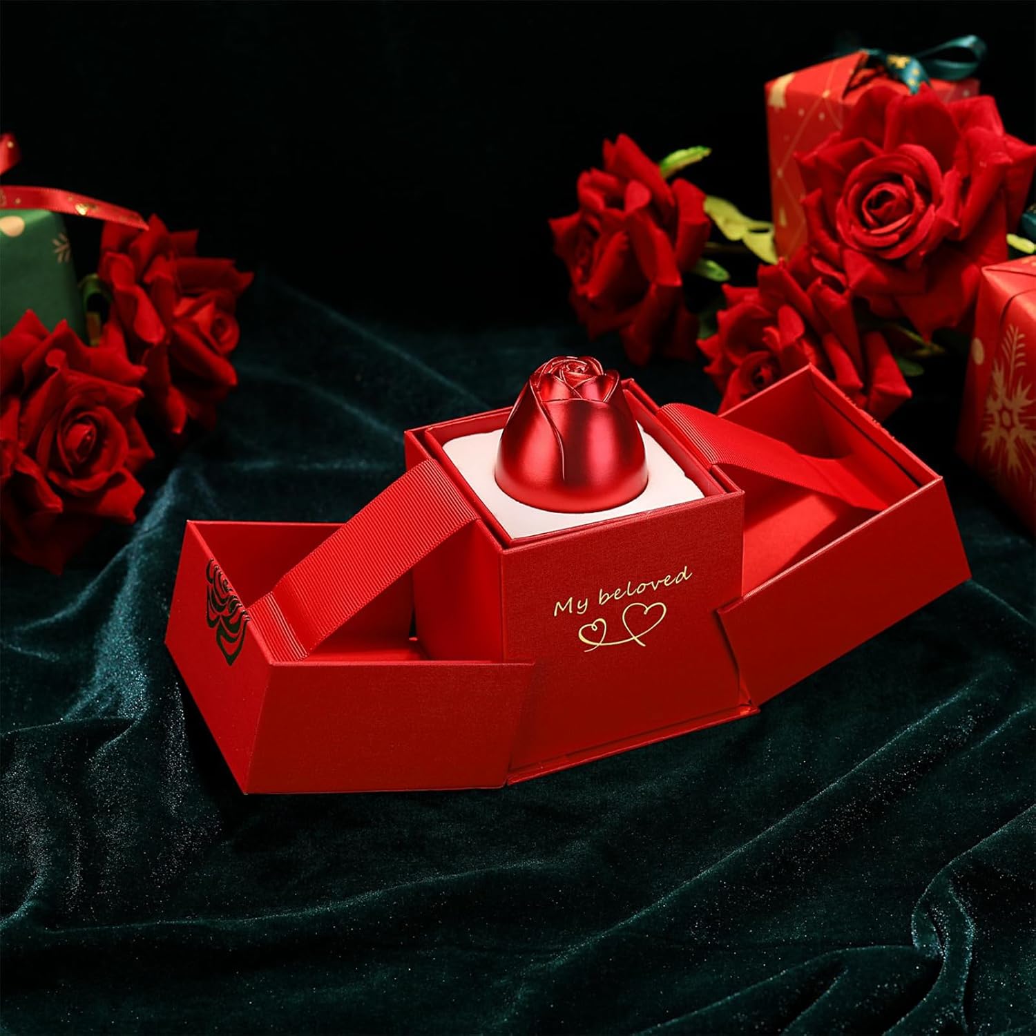 Rose Ring Box Jewellery – Romantic Gift with Magical Presentation