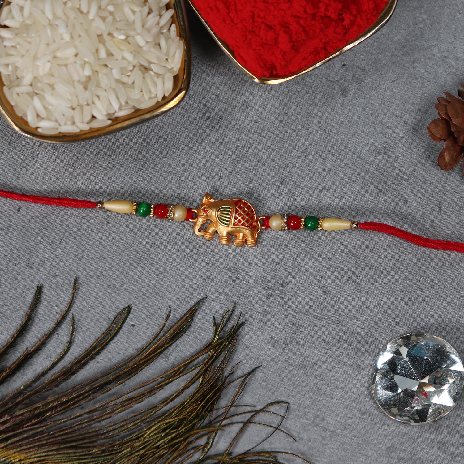 Handcrafted Traditional Bhai Ki Rakhi – Symbol of Love & Protection - Image 3