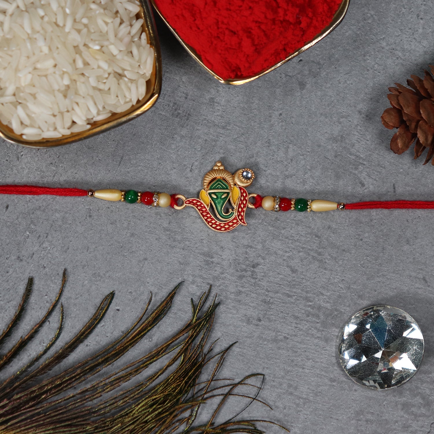 Ganpati Rakhi – Handcrafted Traditional Symbol of Protection - Image 2