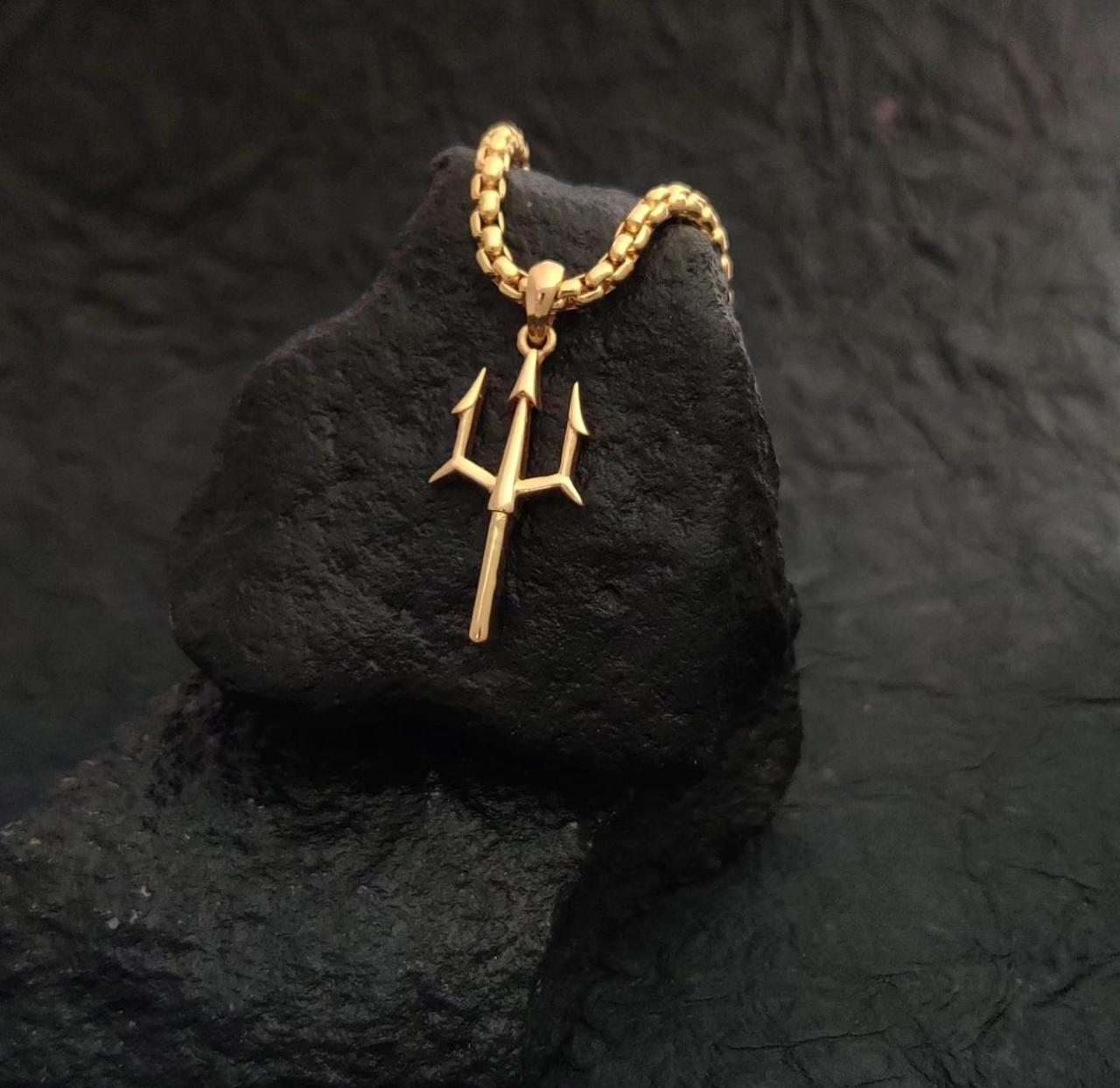 Trishul Pendant – Unisex Silver Locket for Daily Wear | BBJ - Image 2