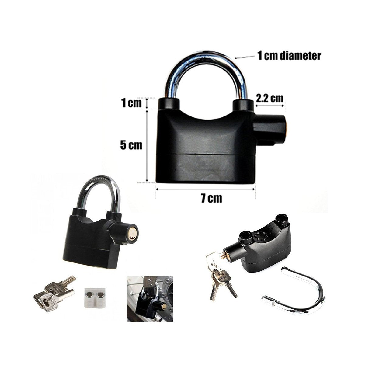Anti Theft Pad Lock – Heavy Duty with 110dB Smart Alarm - Image 2