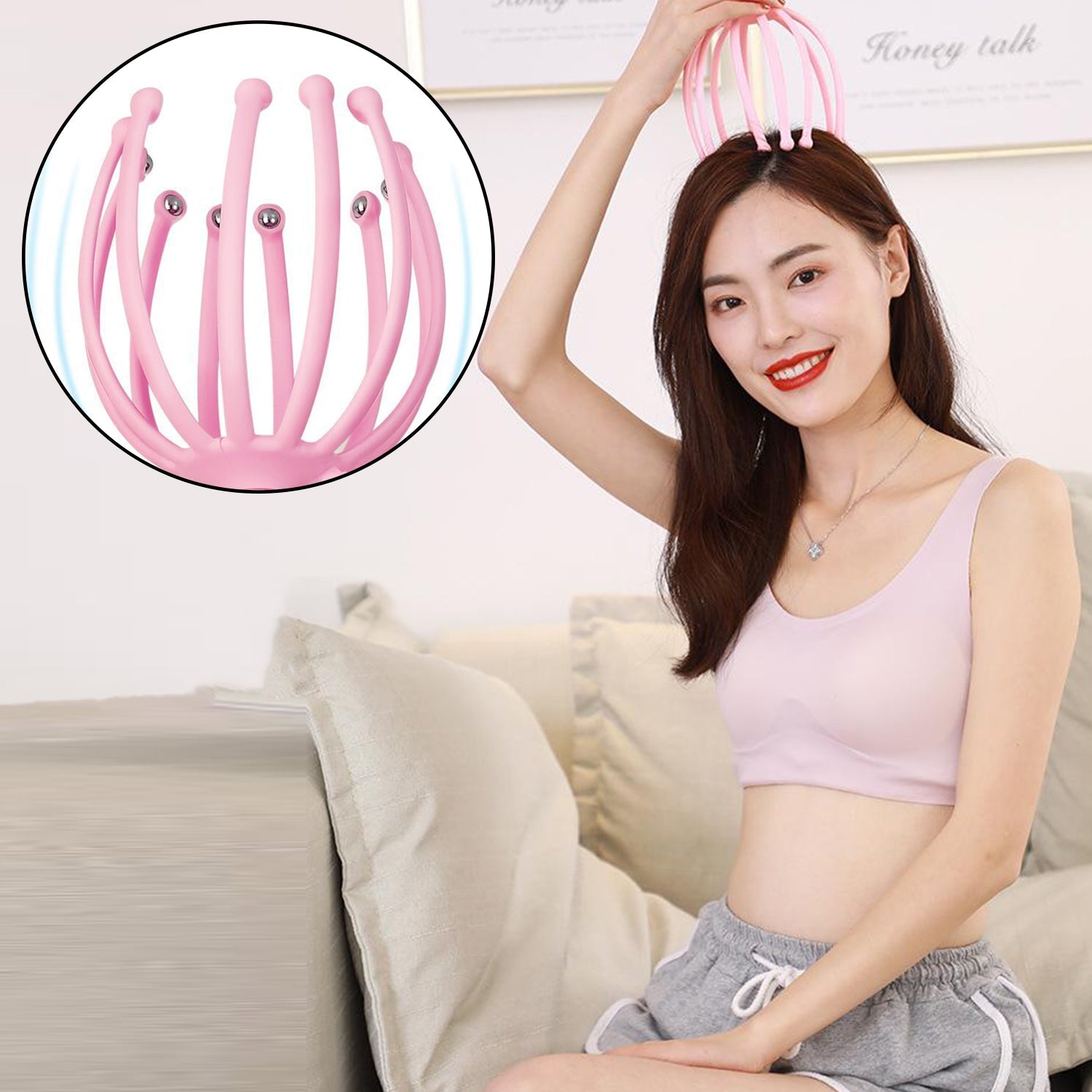 Scalp Massager – Rechargeable Stress Relief & Relaxation | Calm & Curl - Image 2
