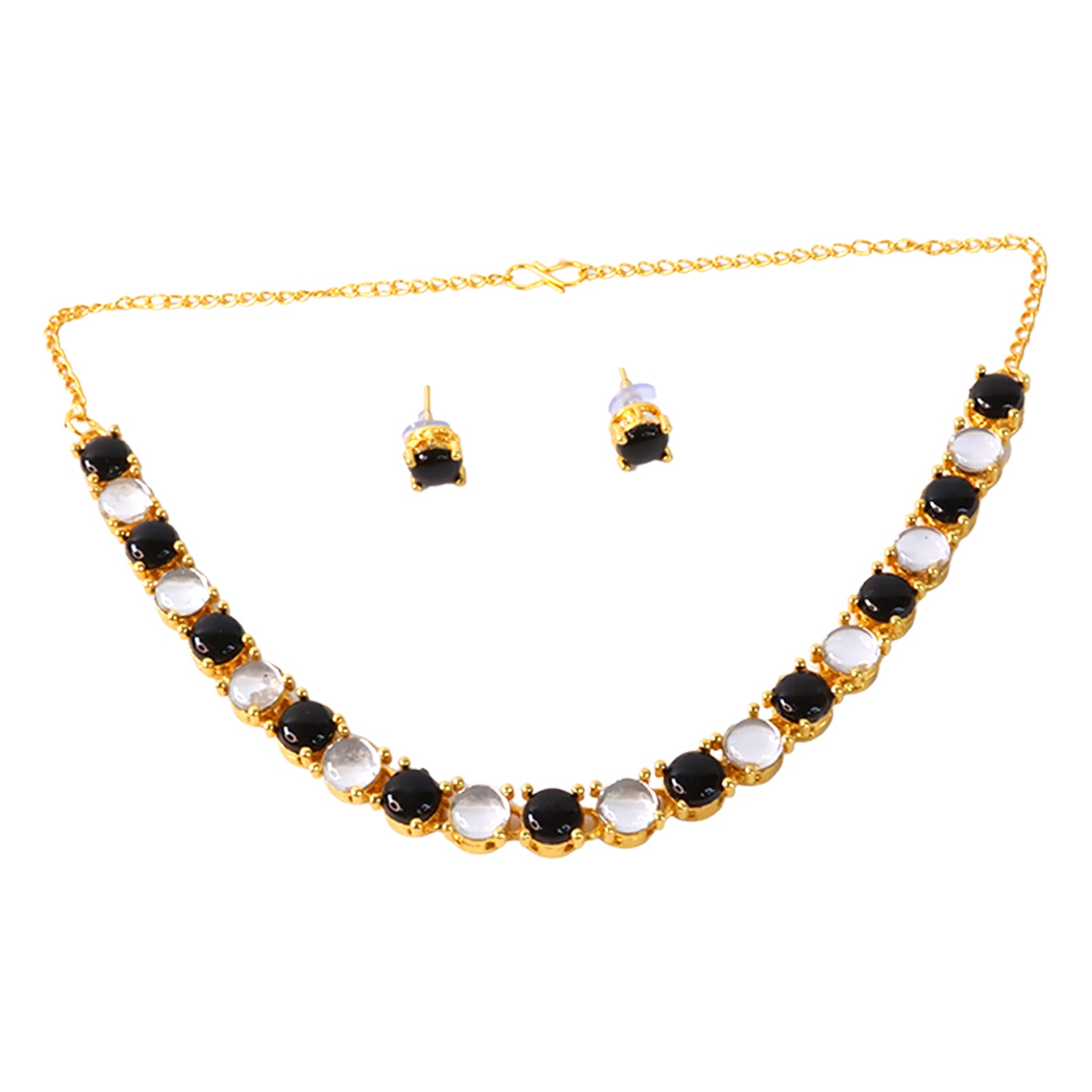 Gold Plated Jewellery Set – Elegant Party Wear Necklace Combo - Image 4