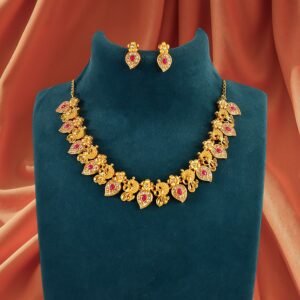 Maharashtrian Traditional Jewellery Set – Elegant Blue & Gold Design