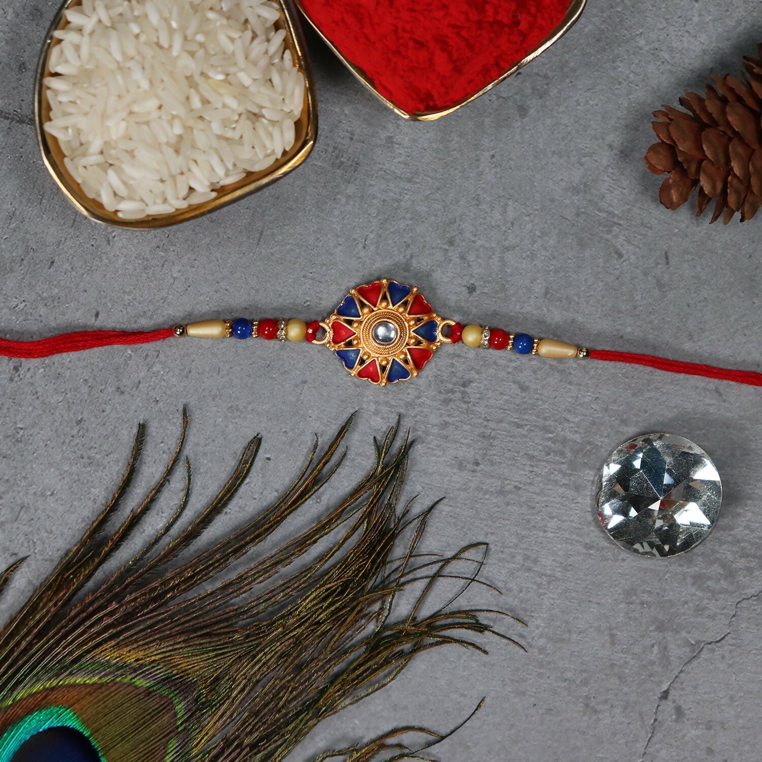 Traditional Designer Rakhi – Handcrafted, Skin-Friendly | Periapt Rakhi - Image 3