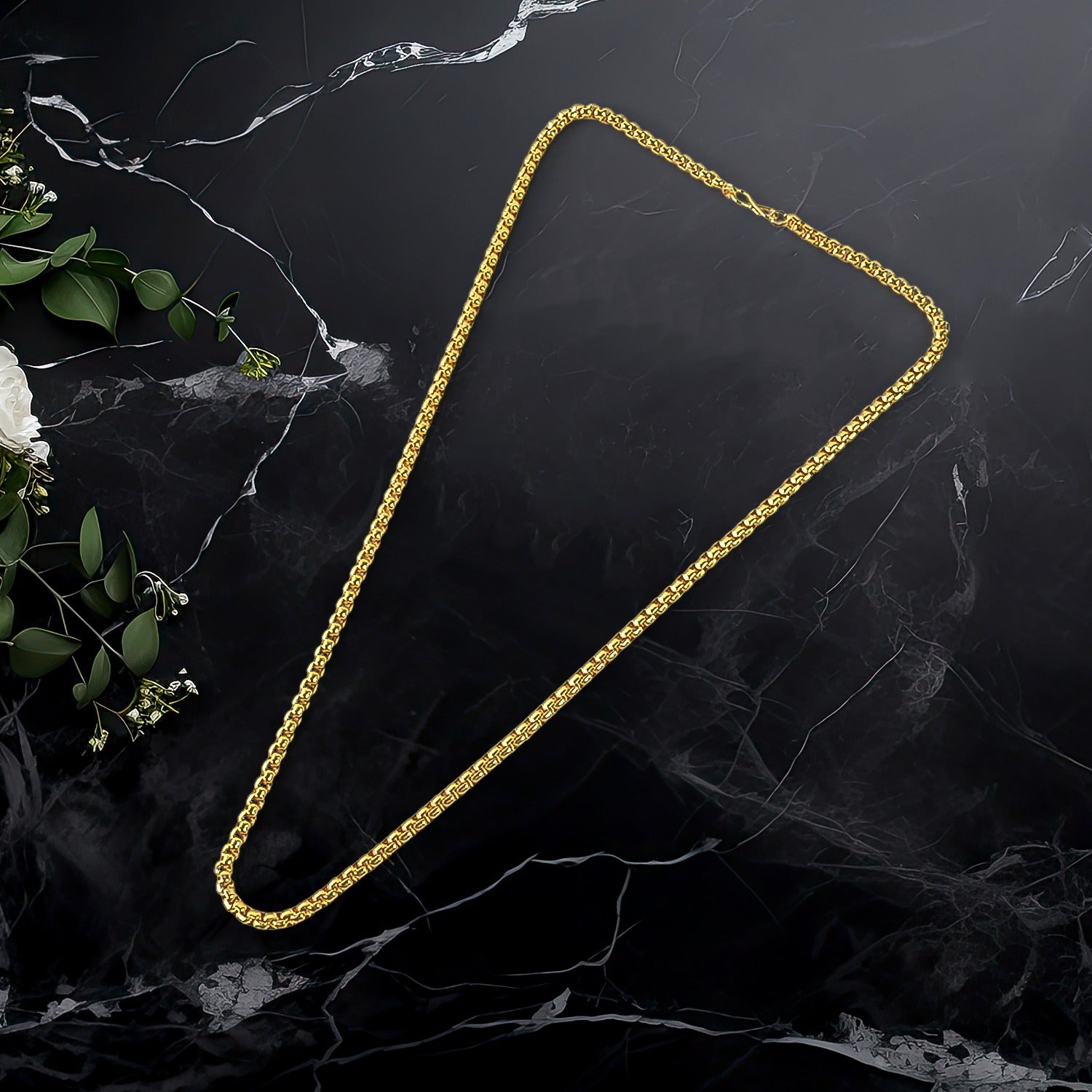 Gold Plated Stainless Steel Chain – Durable & Stylish Men's Necklace