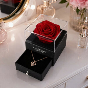 Eternal Rose Gift Box with Necklace β Romantic Decor & Jewelry