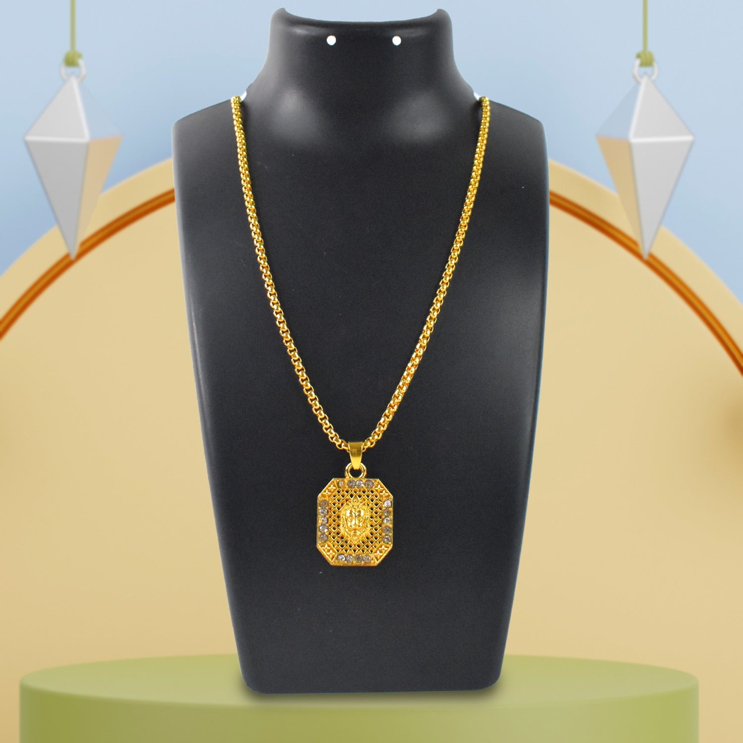 Lion Golden Chain for Men – Stylish High Polish Necklace