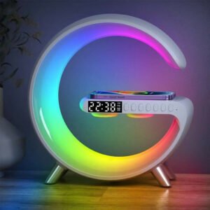 RGB Wireless Charging Speaker Lamp with Alarm & Night Light