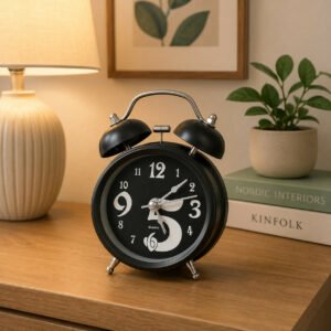 Classic Twin Bell Analog Alarm Clock - Vintage Style