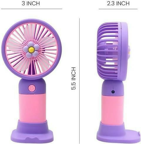 Portable Mini Handheld Fan with Stand, 3 Speed Modes - Image 3