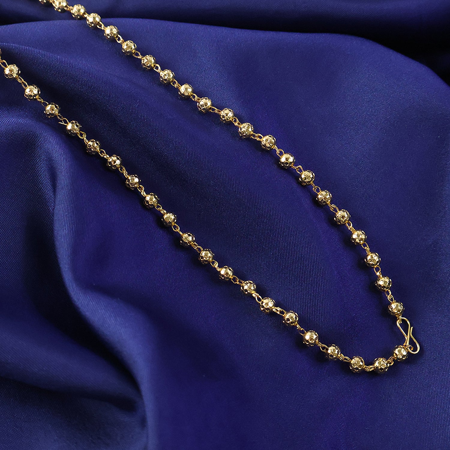 Gold Tone Beaded Necklace Chain – Elegant Classic Design for Women - Image 2