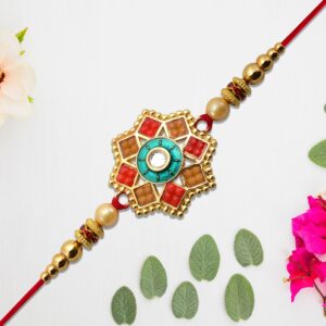 Traditional Unique Shape Rakhi – Skin-Friendly & Handcrafted Design