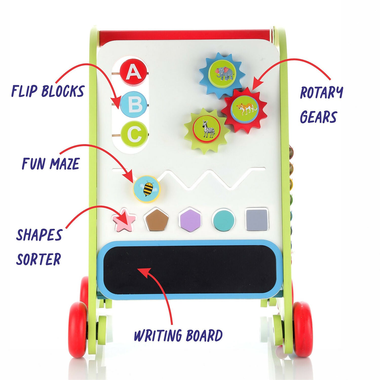Wooden Baby Walker – Encourages First Steps & Motor Skills - Image 2