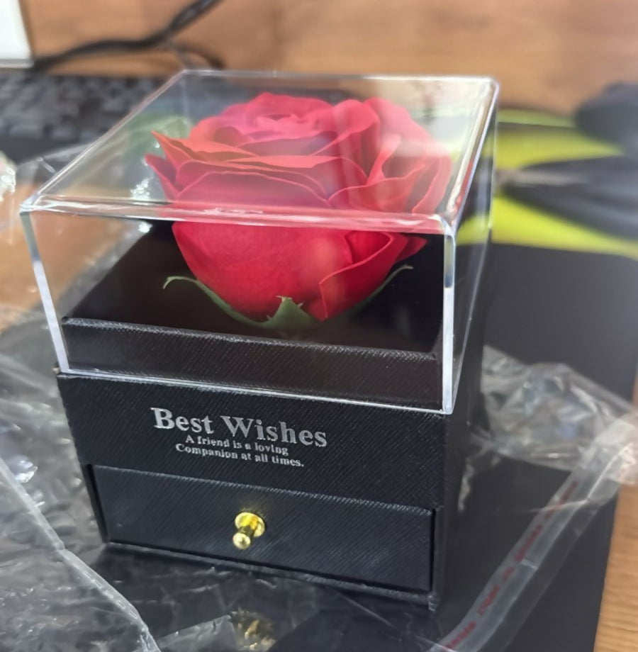 Eternal Rose Gift Box with Necklace – Romantic Decor & Jewelry - Image 4