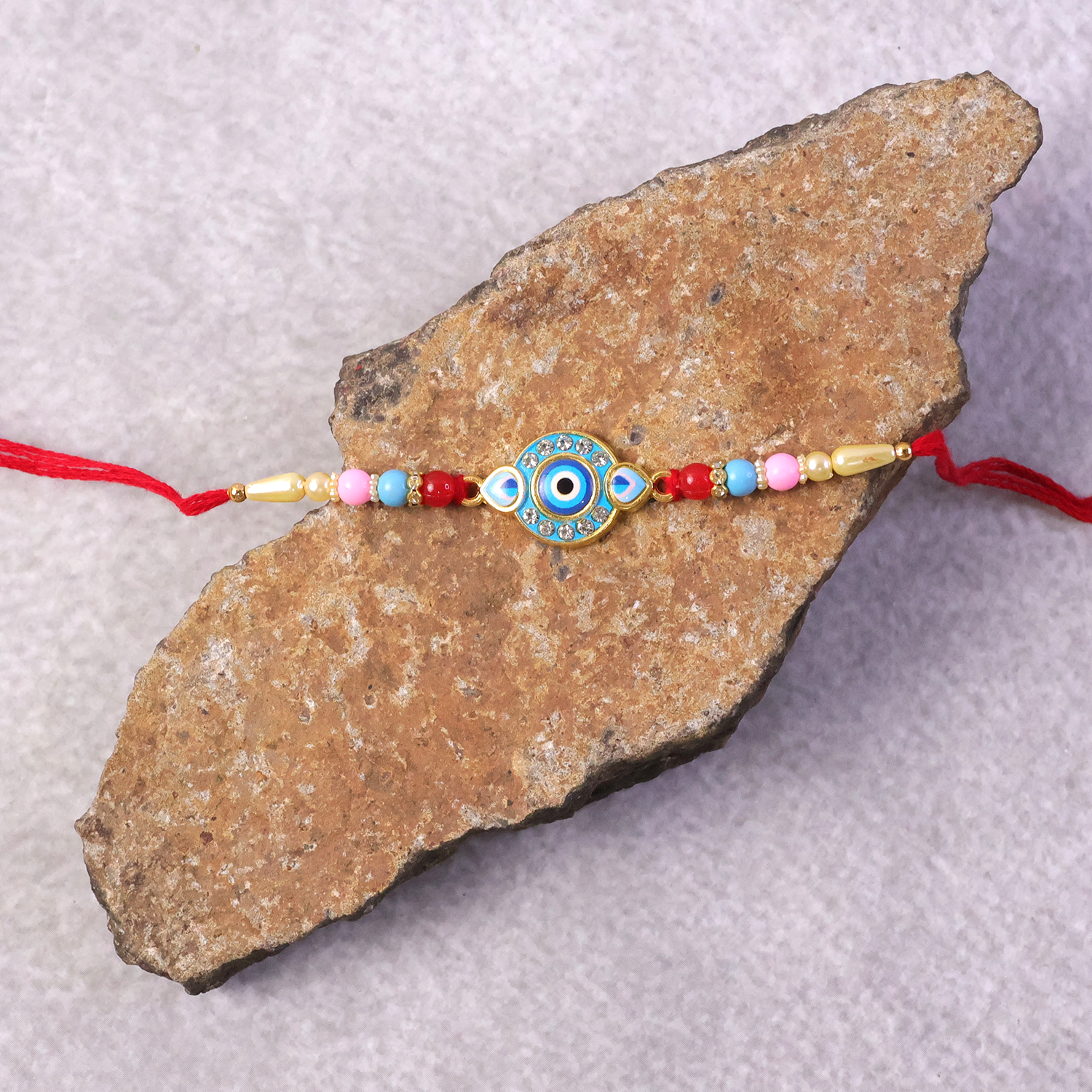 Evil Eye Decorative Beads Rakhi for Rakshabandhan – Bhai Special - Image 7
