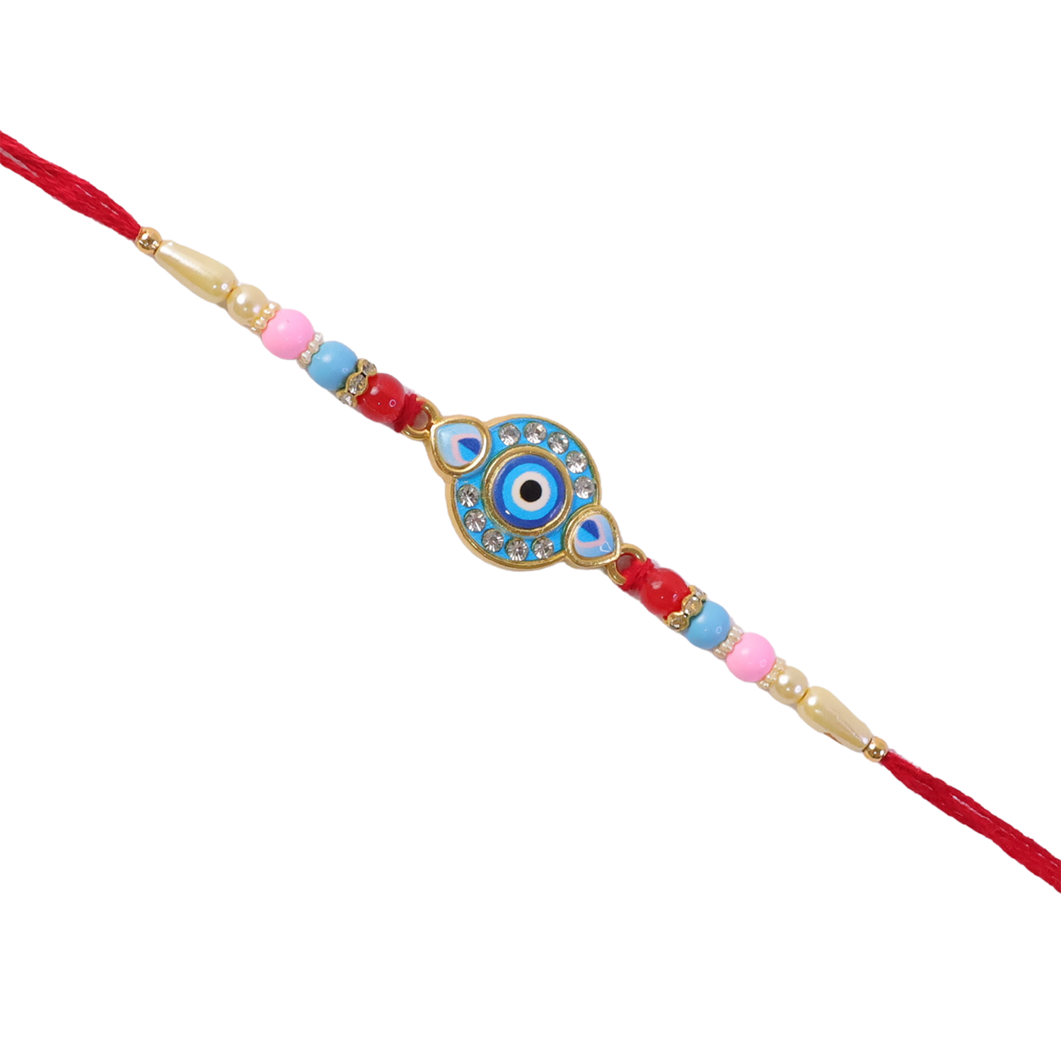 Evil Eye Decorative Beads Rakhi for Rakshabandhan – Bhai Special - Image 6