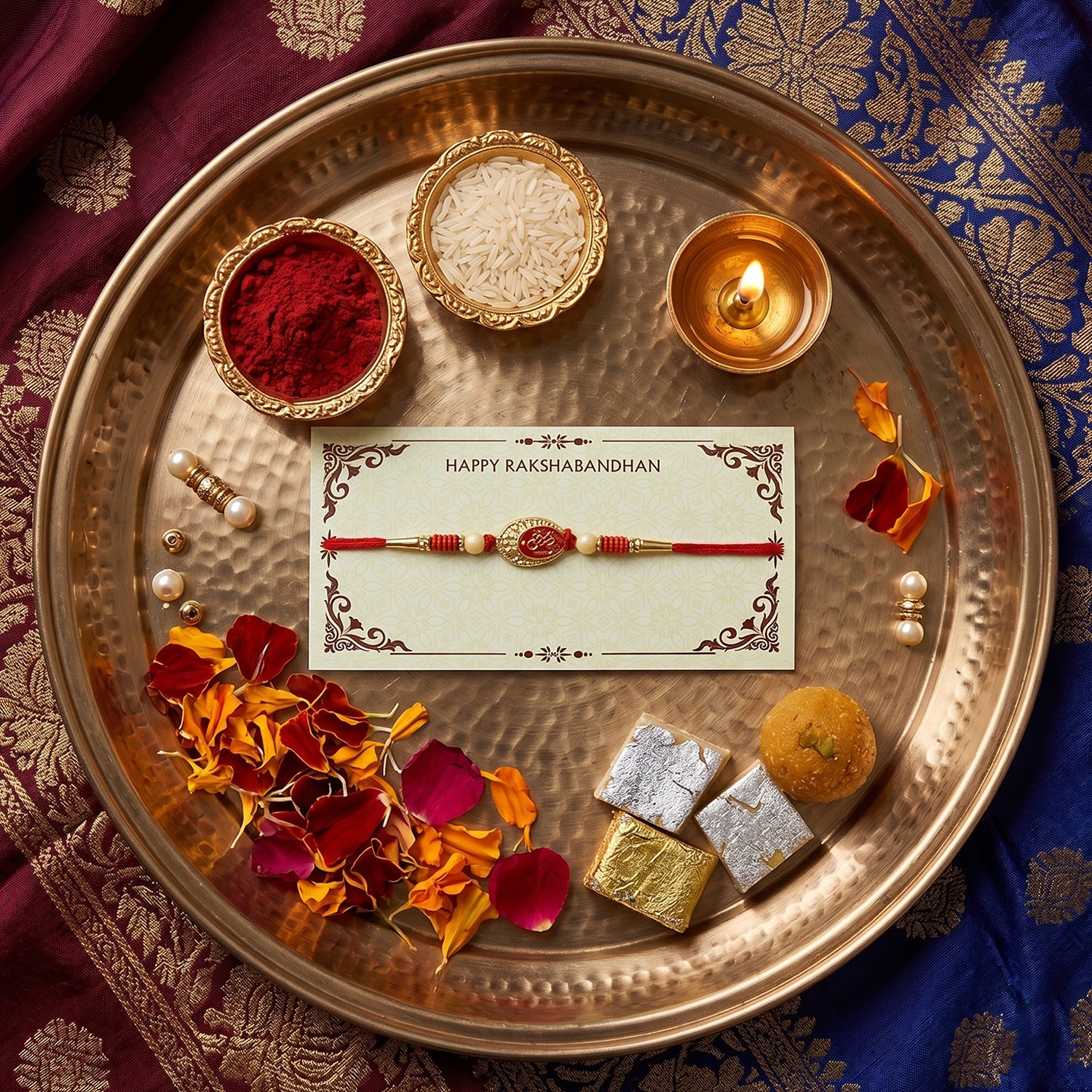 Traditional Fancy Text Rakhi for Rakshabandhan – Bhai Special - Image 3